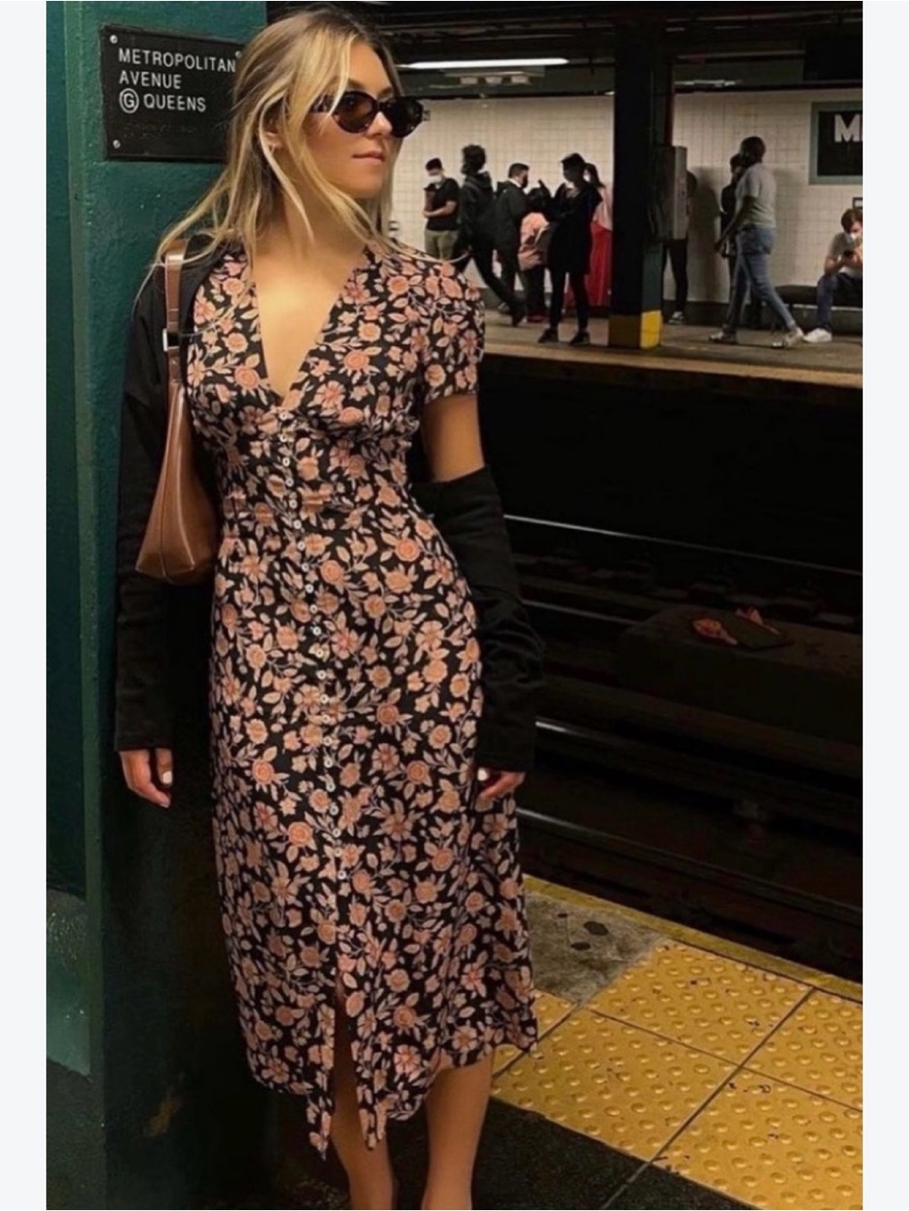 Realisation Par Monica Silk Midi Dress Fantasy Size Small - Picture 3 of 9